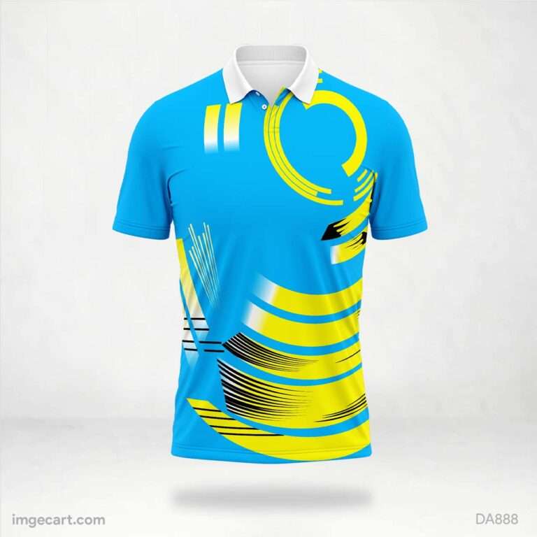 Blue and Yellow Vector Jersey Design - imgecart