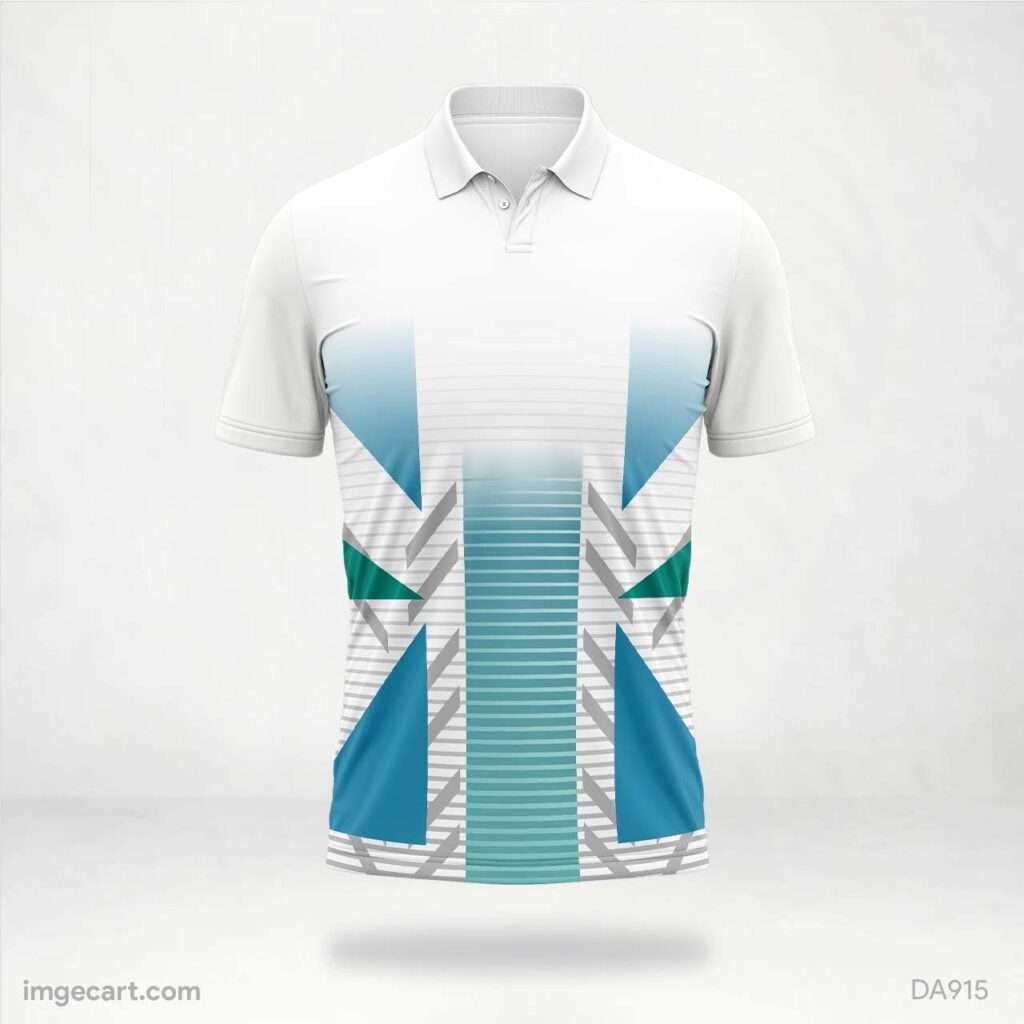 Blue and white Cricket jersey Design - imgecart