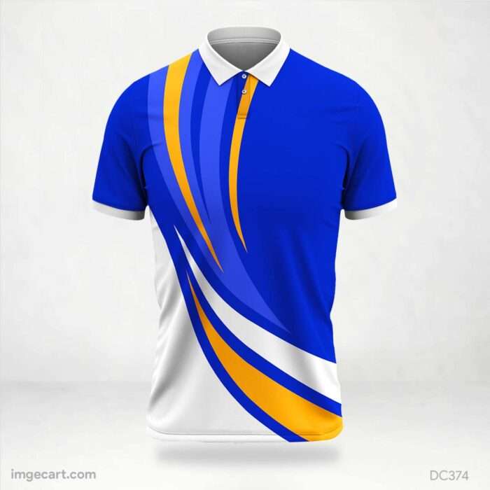 Blue and Yellow White Jersey Design