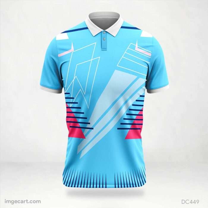 Blue and Pink Grey Jersey Design