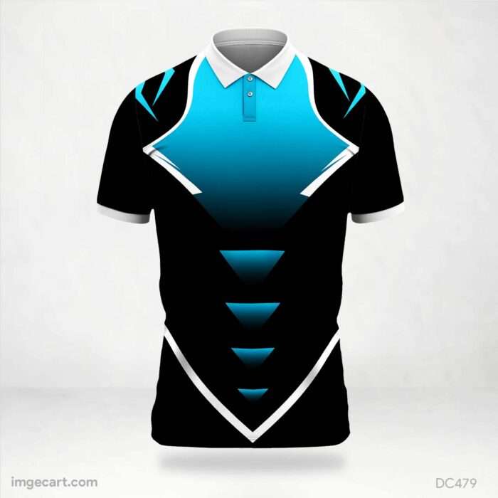 Dark Blue and Sky-Blue Jersey Design