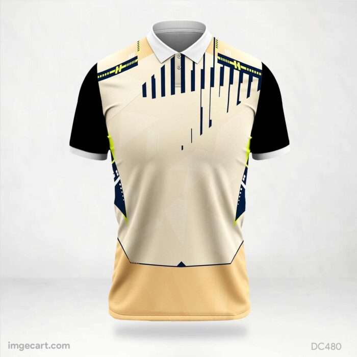 Black and Yellow Cream Jersey Design