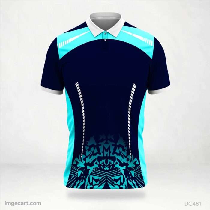 Dark Blue and Sky-Blue Jersey Design