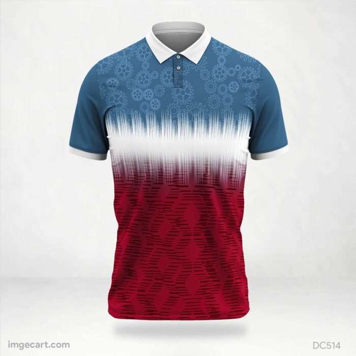 Blue and Red White Jersey Design