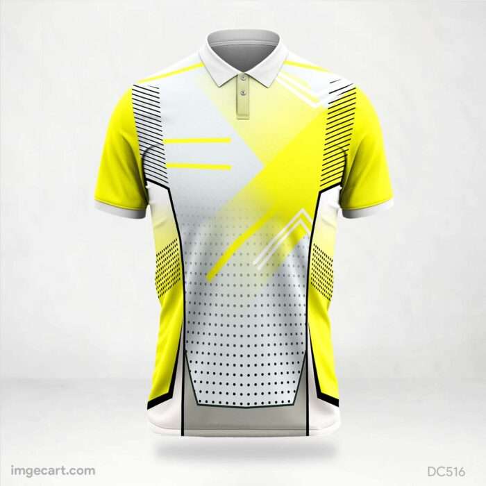 Yellow and Grey Black Jersey Design