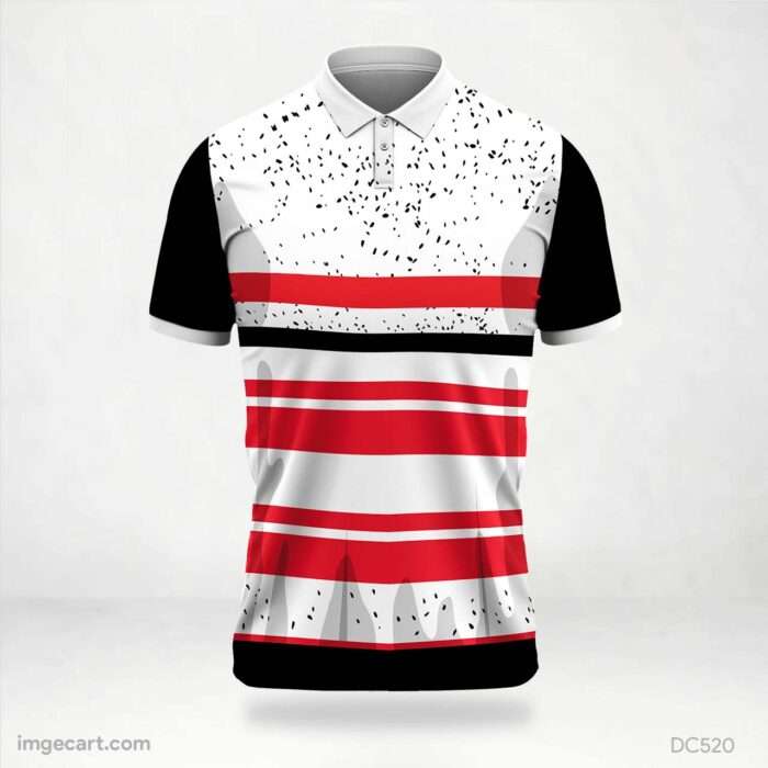 White and Red Black Jersey Design