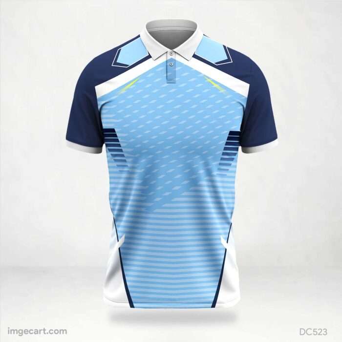 Blue and White Jersey Design