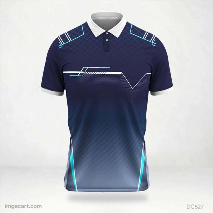 Dark Blue and Sky-Blue Jersey Design