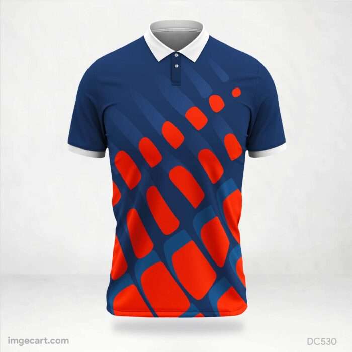 Dark Blue and Red Jersey Design