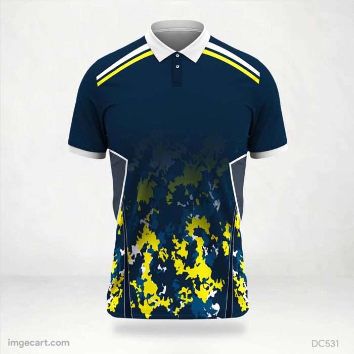 Dark Blue and Yellow Jersey Design