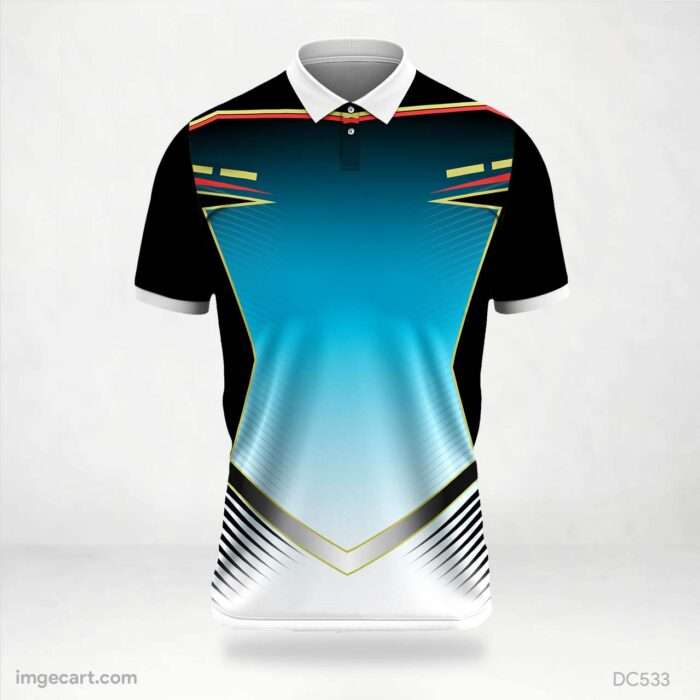 Blue and Black Jersey Design