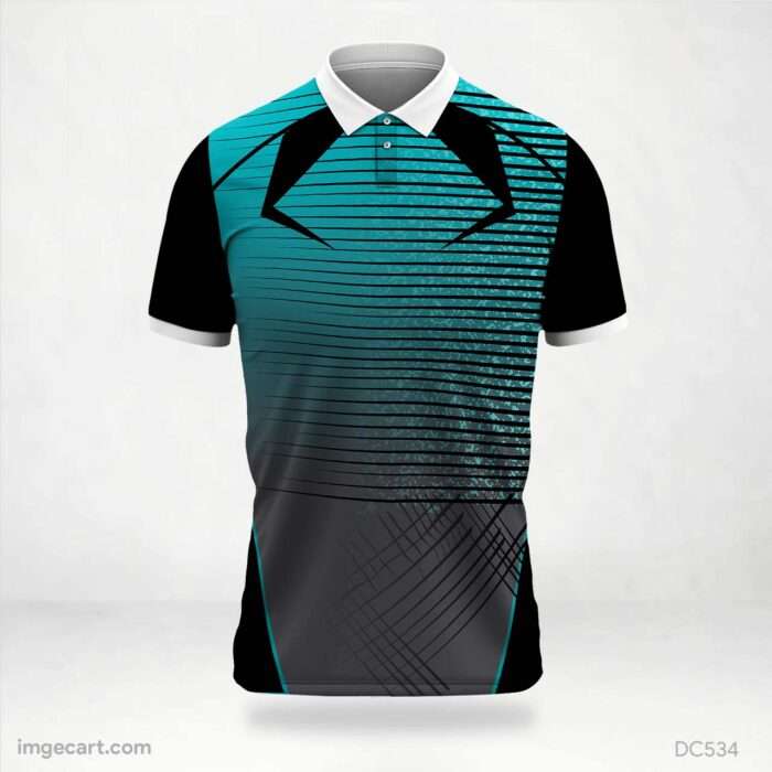 Blue and Grey Black Jersey Design