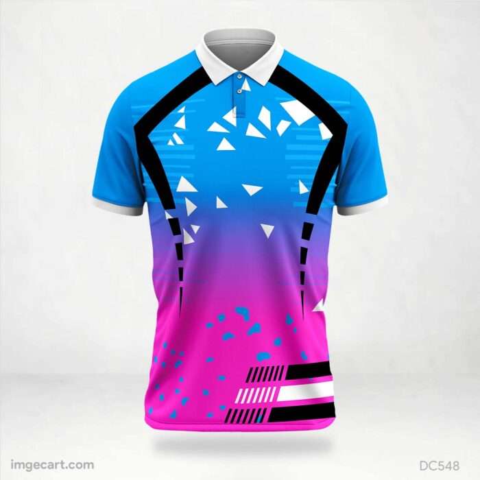 Blue and Pink Jersey Design