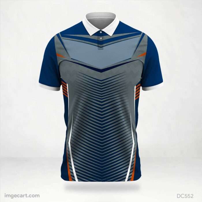 Dark Blue and Grey Jersey Design