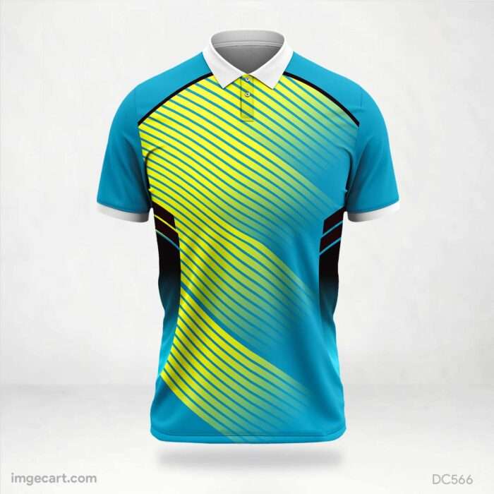 Blue and Yellow Black Jersey Design