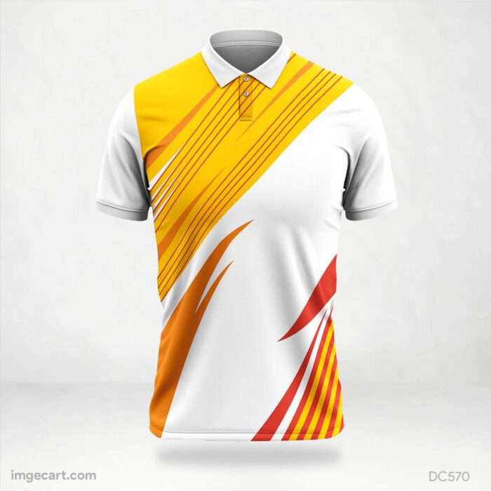 Yellow and White Orange Jersey Design