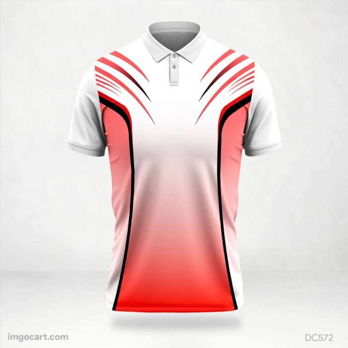 Red and White Jersey Design