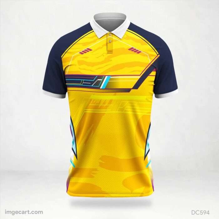 Yellow and Dark Blue Jersey Design