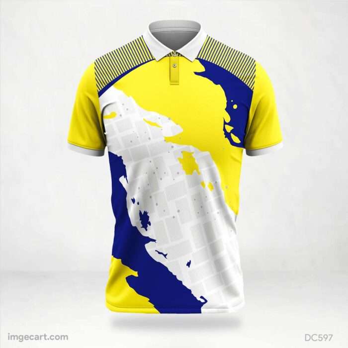 Yellow and White Blue Jersey Design