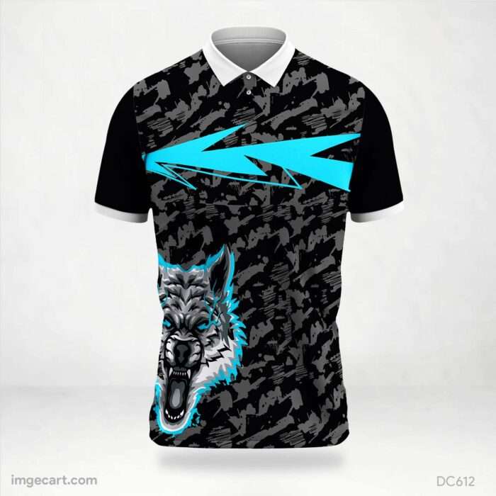 Black and Blue Fox Jersey Design