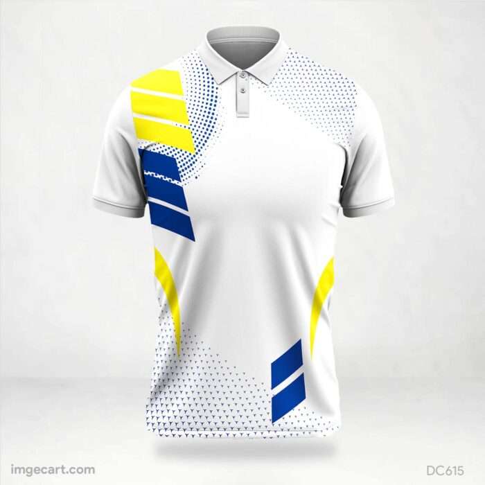 White and Dark Blue Jersey Design