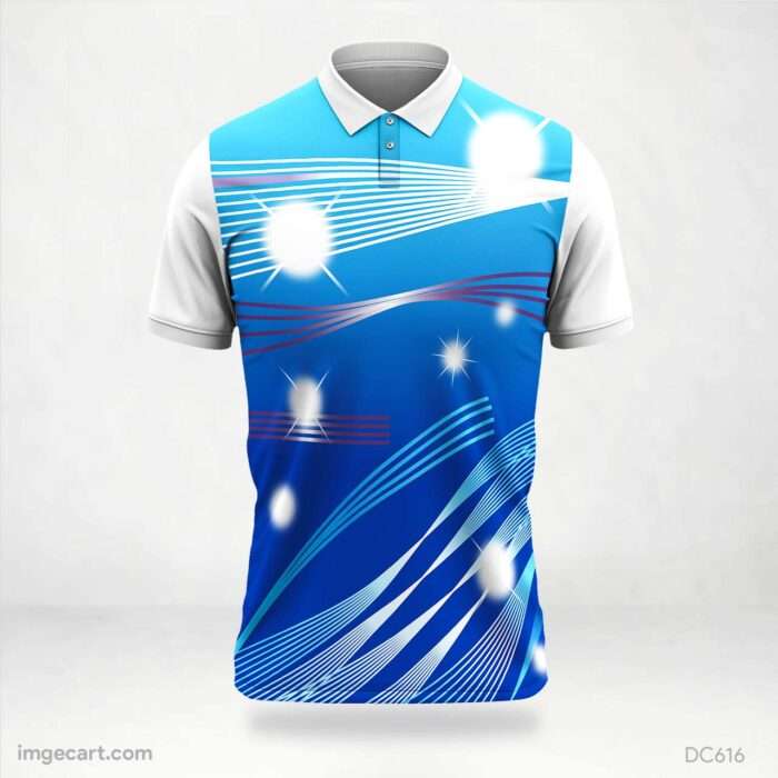 White and Blue Purple Jersey Design