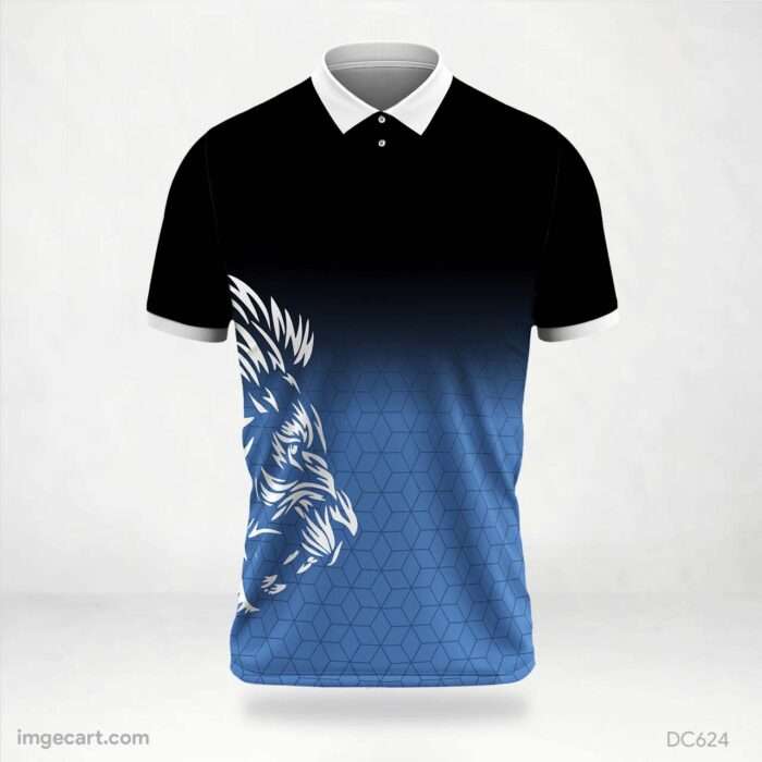 Black and Blue Lion Jersey Design