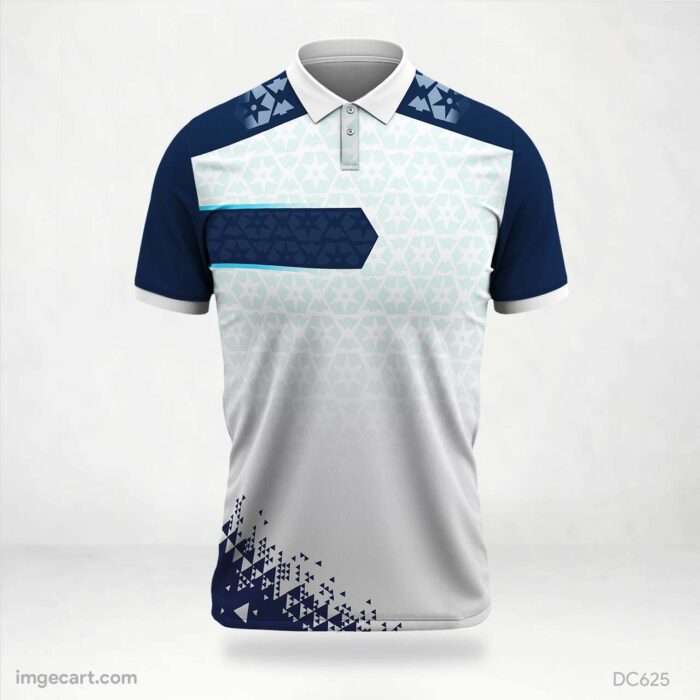 Dark Blue and White Jersey Design