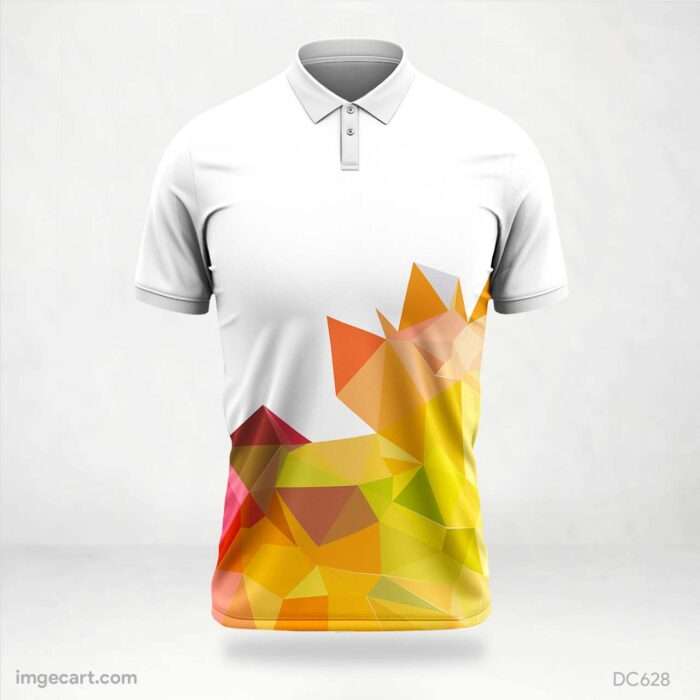 White and Yellow Orange Jersey Design