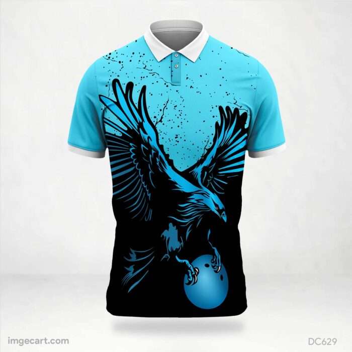 Blue and Black Eagle Jersey Design