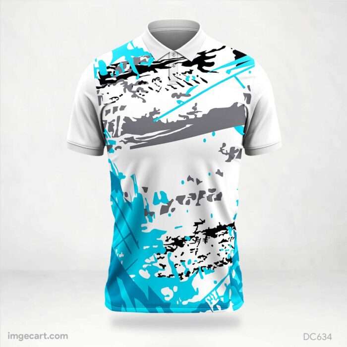 White and Blue Grey Jersey Design