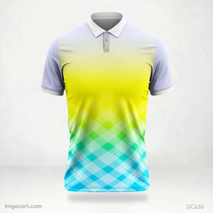 Grey and Yellow Blue Jersey Design