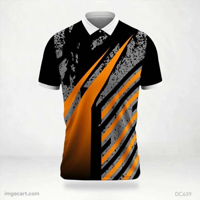 Orange and Black Grey Jersey Design