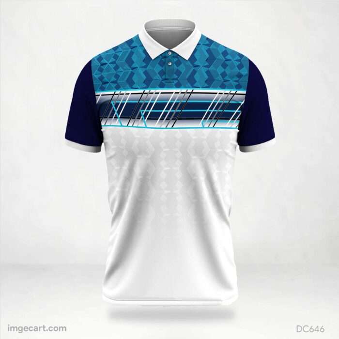 White and Dark Blue Jersey Design