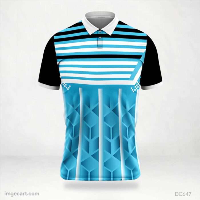 Blue and White Black Jersey Design