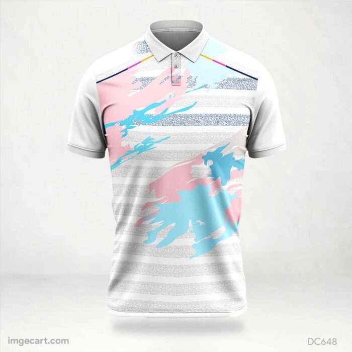 Blue and Pink White Jersey Design