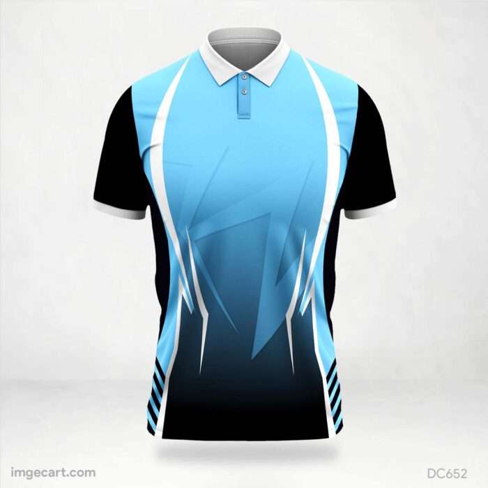 Blue and Black Jersey Design