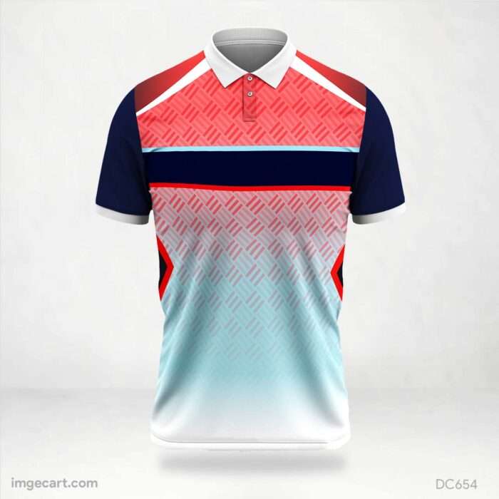 Red and Blue White Jersey Design