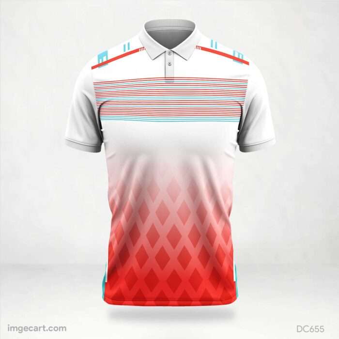 Red and White Blue Jersey Design