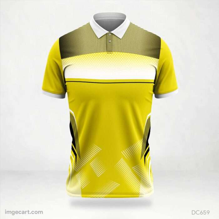 Yellow and Black White Jersey Design