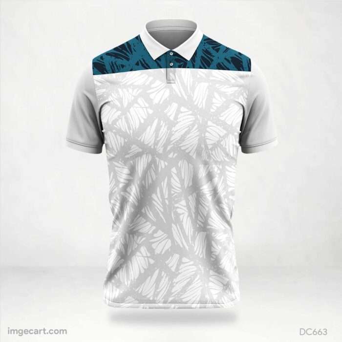 White and Grey Blue Jersey Design