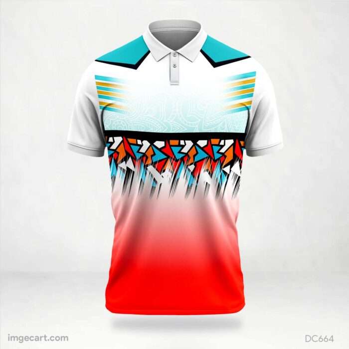 Red and White Blue Jersey Design