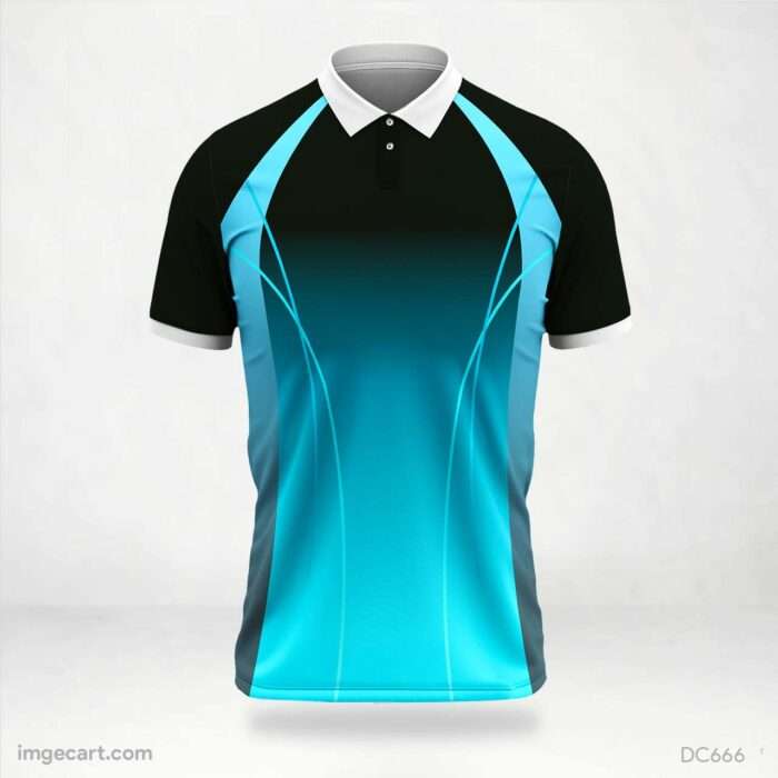 Blue and Black Jersey Design