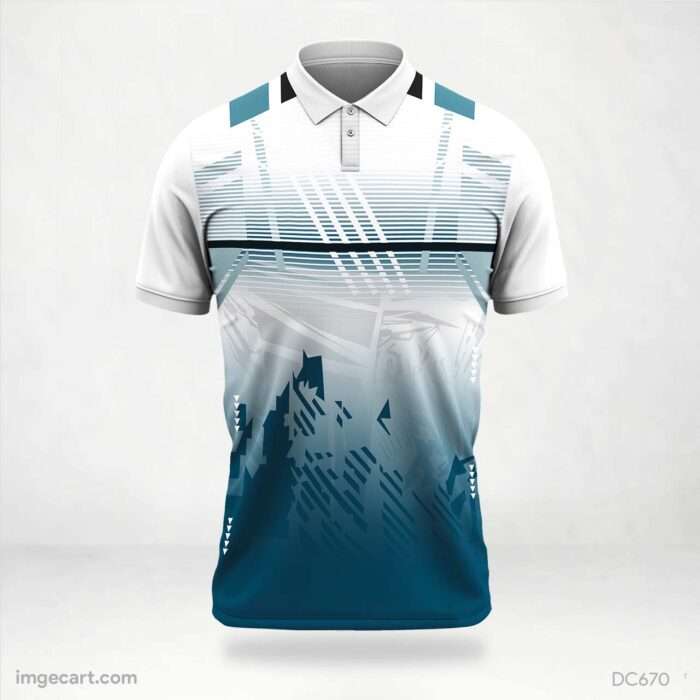 White and Blue Jersey Design