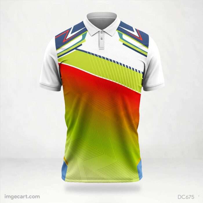 Green and Red White Jersey Design