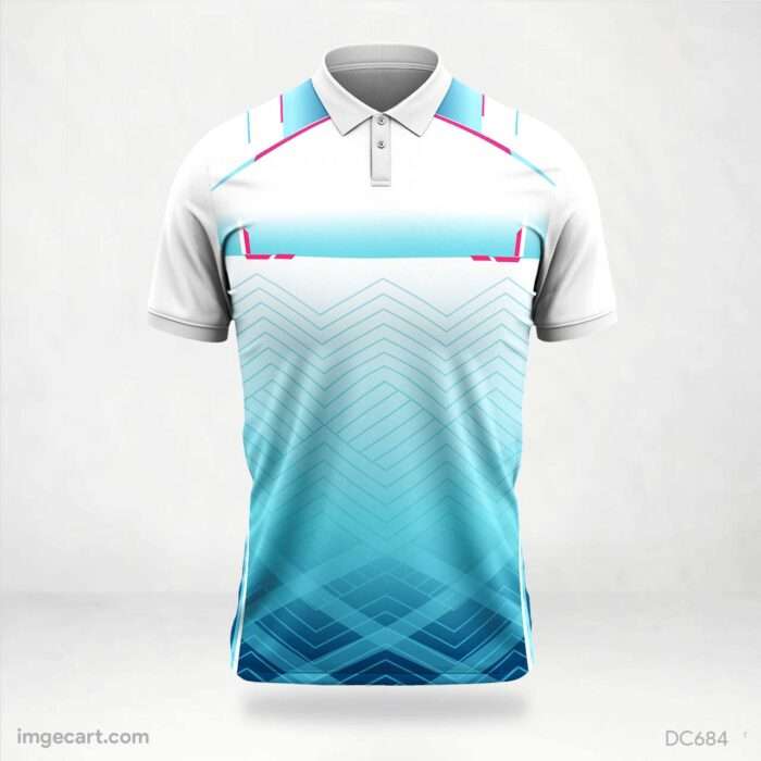 White and Blue Jersey Design