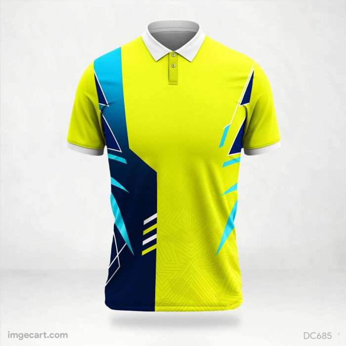 Yellow and Navy-Blue Jersey Design