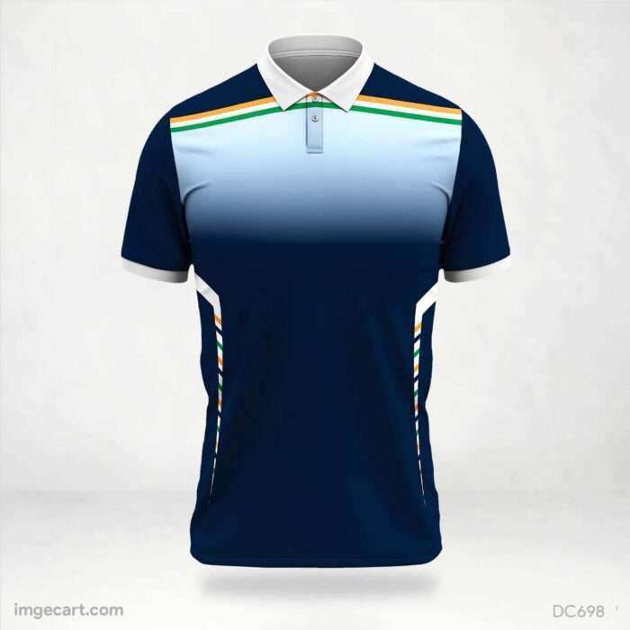 Blue and White India Jersey Design