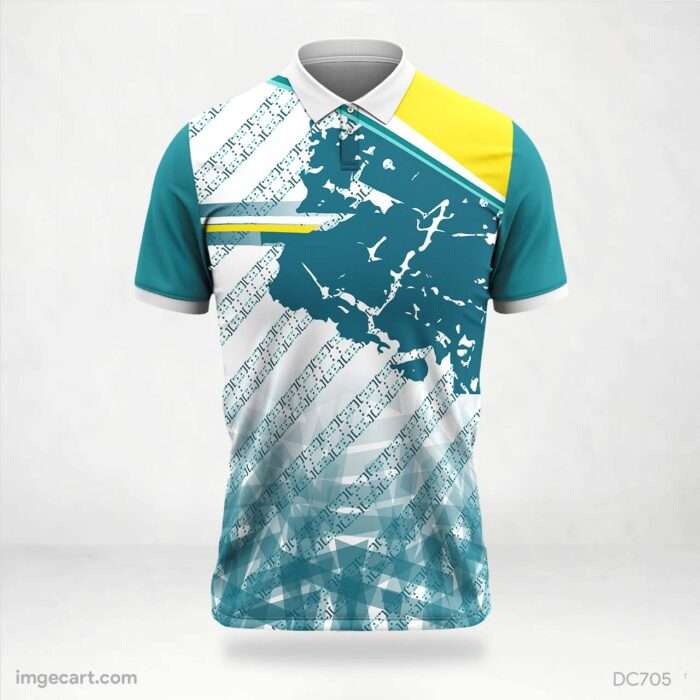 Green and White Yellow Jersey Design