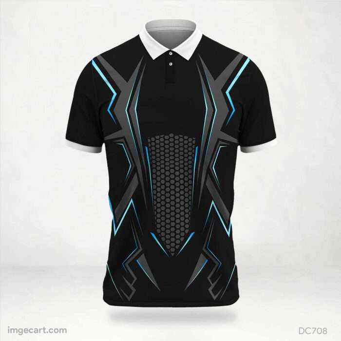 Black and Gray Blue Jersey Design